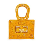 Mariposa Box Clutch in Yellow