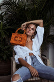 Mariposa Box Clutch in Yellow