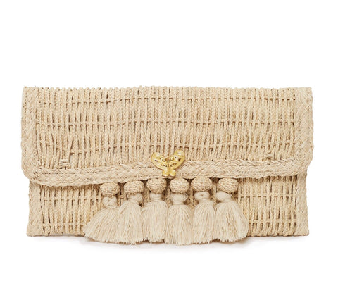 Mariposa Straw Clutch