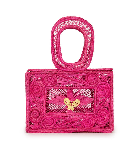 Mariposa Box Clutch in Pink