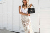 Mariposa Box Clutch in Black
